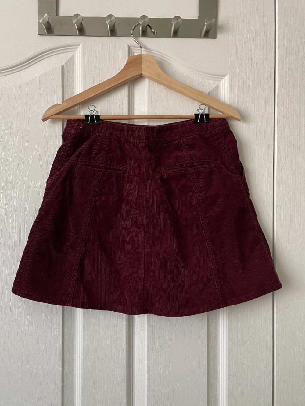 Abercrombie Fitch Corduroy Button Front A Line Mini Skirt  Size 4 - Picture 2 of 5